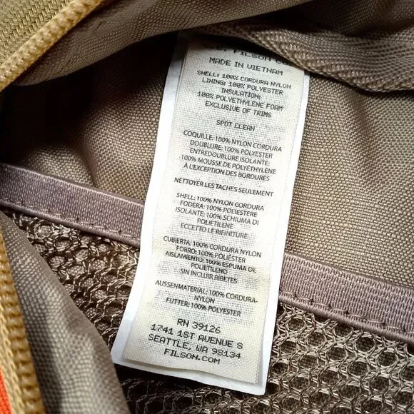 NWT Filson Surveyor Tan/Flame Crossbody Waist Fanny Hiking Pack - Picture 8 of 11